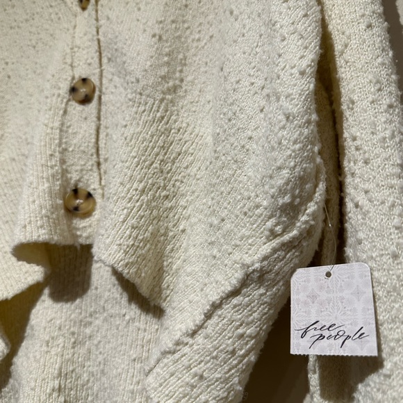 Free People Cream Cardigan Sweater - Picture 3 of 7